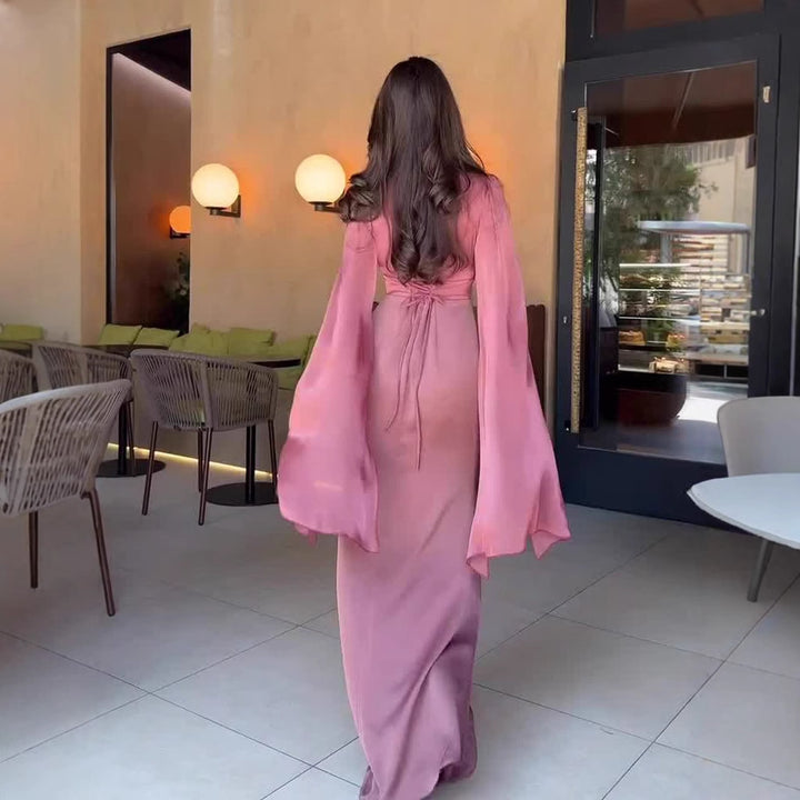 Lucy|Polyester Long Sleeve Dress Dress Women
