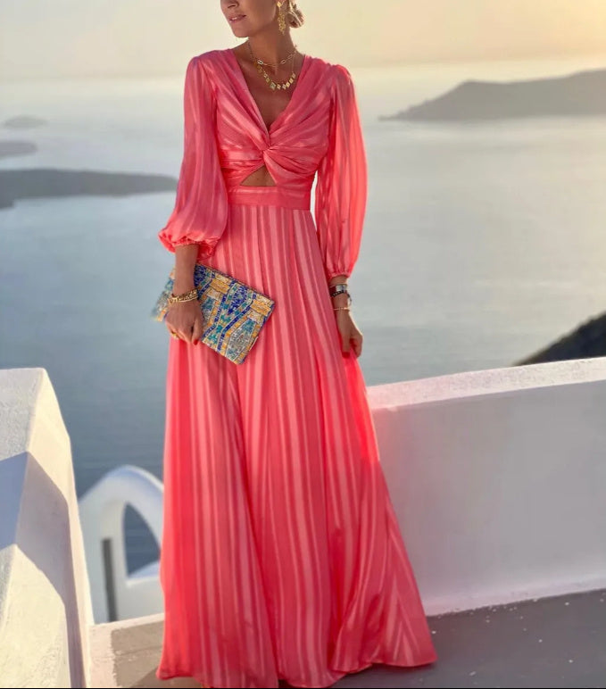 Nora|Ladies' Fashionable Loose Puffed-sleeve Dress
