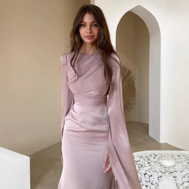 Lucy|Polyester Long Sleeve Dress Dress Women