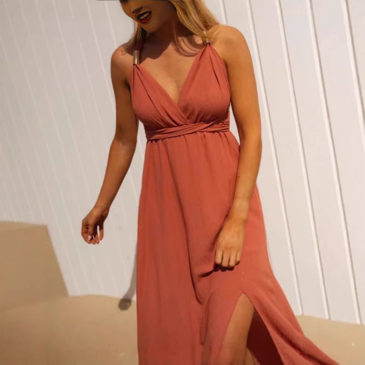 Abigail|Women's Fashion Cross Bandage One-piece Dress