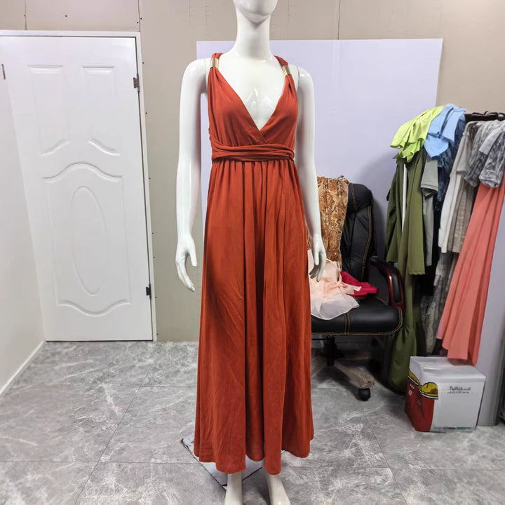 Abigail|Women's Fashion Cross Bandage One-piece Dress