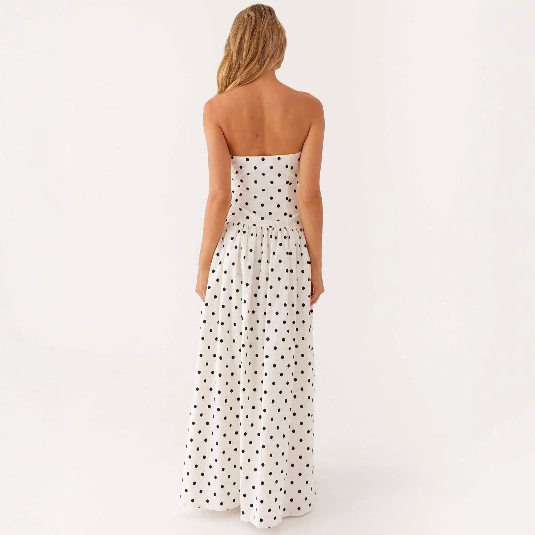 Addison|Fashion Tube Top Printed Long Dress Women