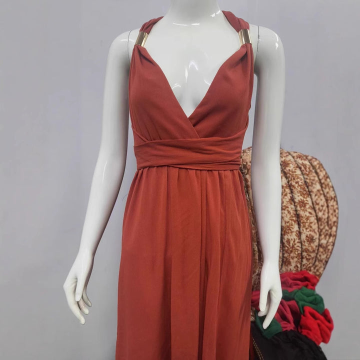 Abigail|Women's Fashion Cross Bandage One-piece Dress