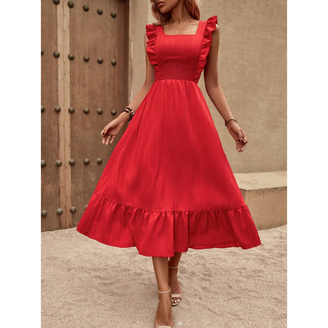 Stella|One Shoulder High Slit Satin Dress No Belt
